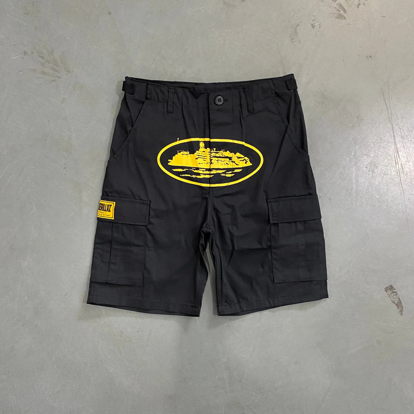 Crtez Mula Guerillaz Shorts - Black/Yellow
