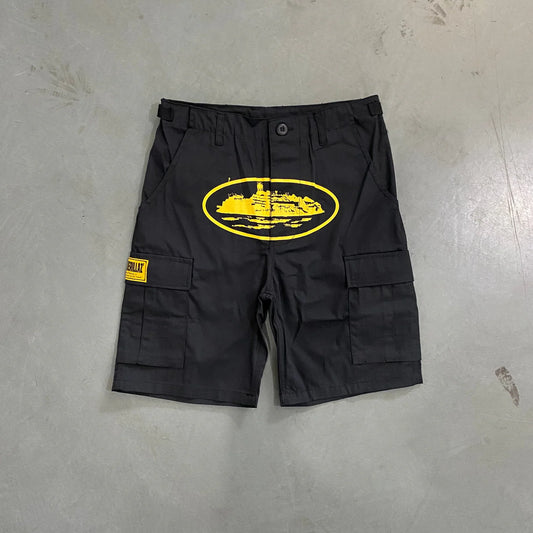 Crtez Mula Guerillaz Shorts - Black/Yellow