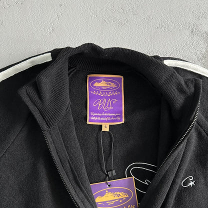 Crtez Knit Zip-Up Fleece - Black
