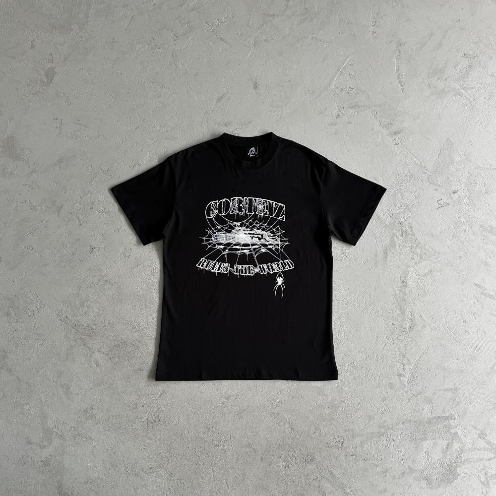 Crtez Spider Webb T-Shirt - Black