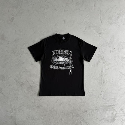 Crtez Spider Webb T-Shirt - Black