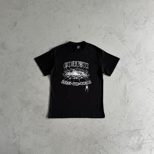Crtez Spider Webb T-Shirt - Black