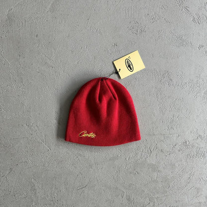 Crtez Side Embroidered Cold Hat - Red