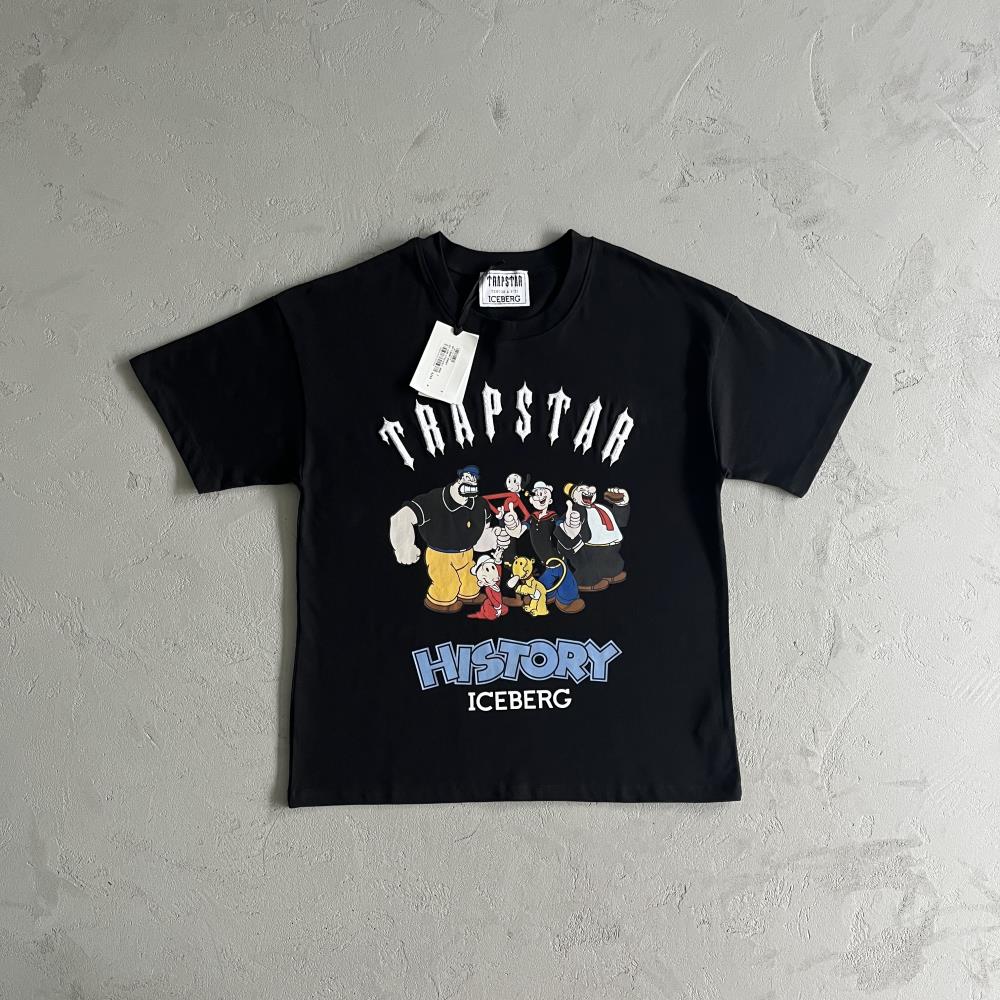 TS Iceberg Popeye Printed T-Shirt - Black/White