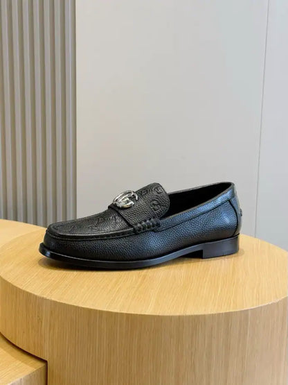 Gucci GG Silver Loafers - Black