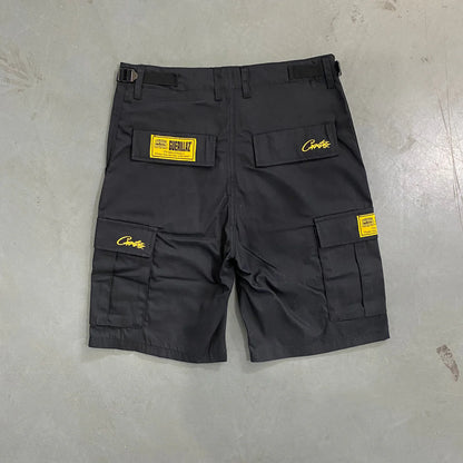 Crtez Mula Guerillaz Shorts - Black/Yellow