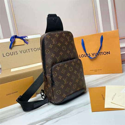 LV Damier Avenue Sling Bag - Brown