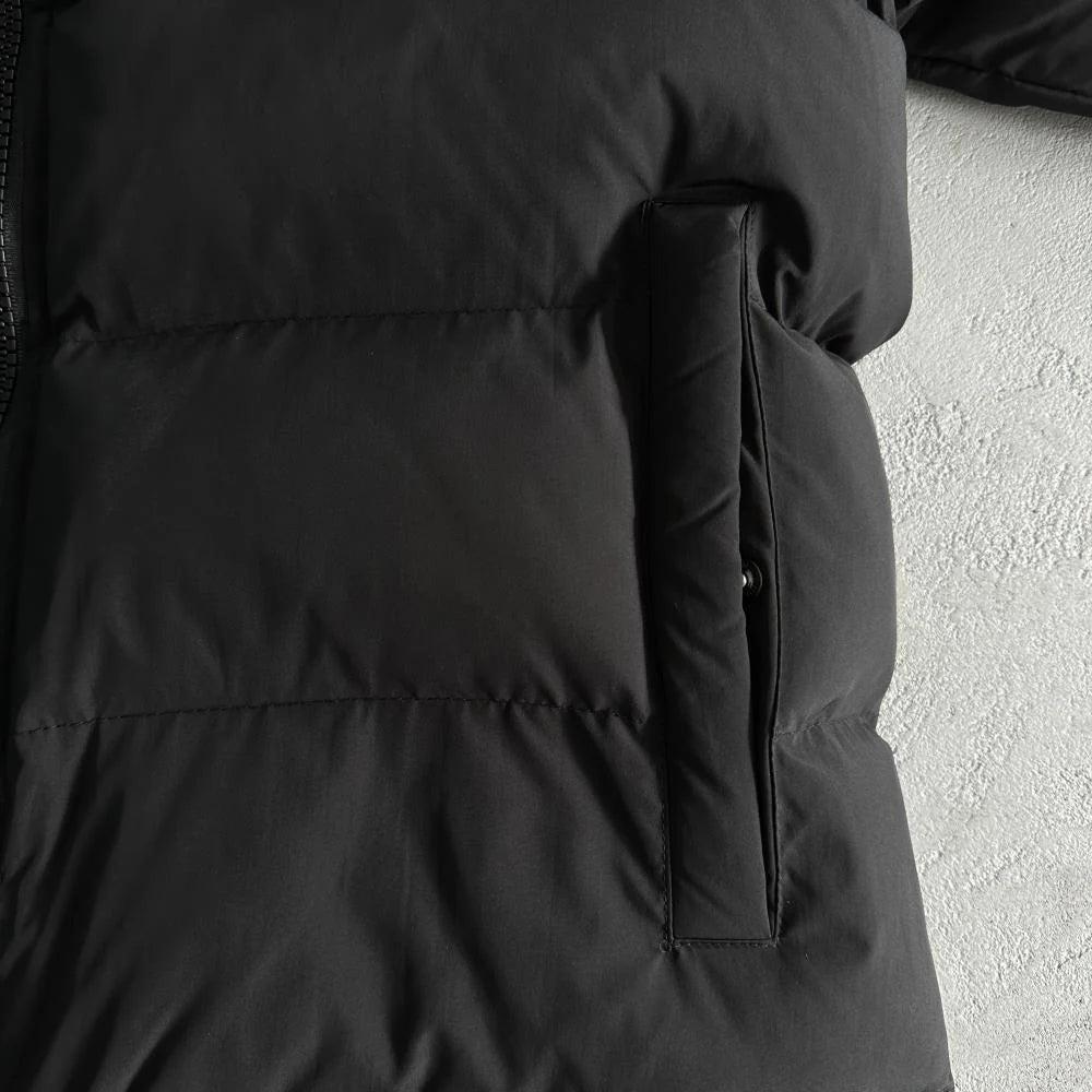 TS Hyperdrive Detachable Hooded Puffer Jacket - Black/Lime