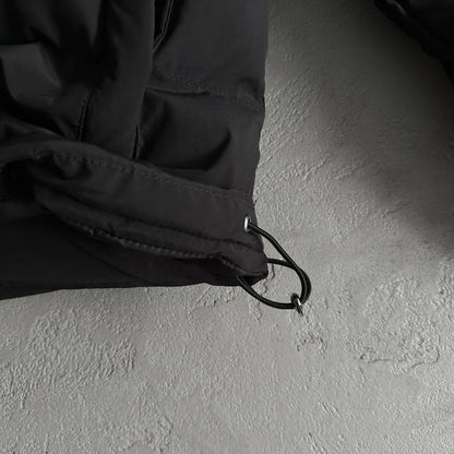 TS Hyperdrive Detachable Hooded Puffer Jacket - Black/Lime