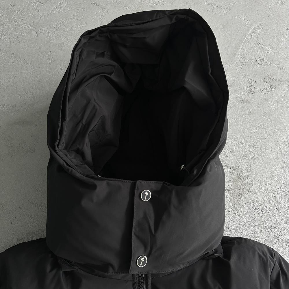 TS Hyperdrive Detachable Hooded Puffer Jacket - Black/Lime