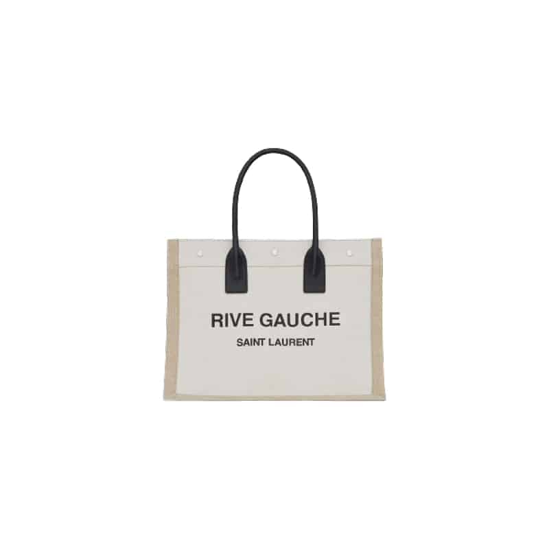 YSL Rive Gauche Tote Bag - White