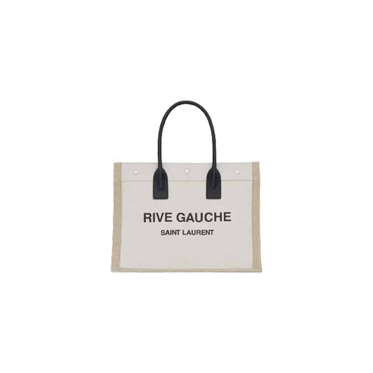 YSL Rive Gauche Tote Bag - White