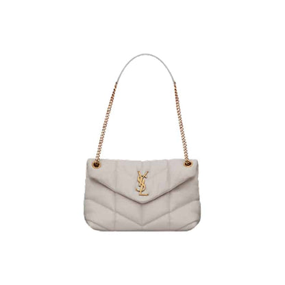 YSL Puffer Small Bag - White