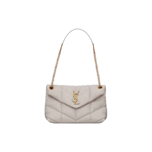YSL Puffer Small Bag - White