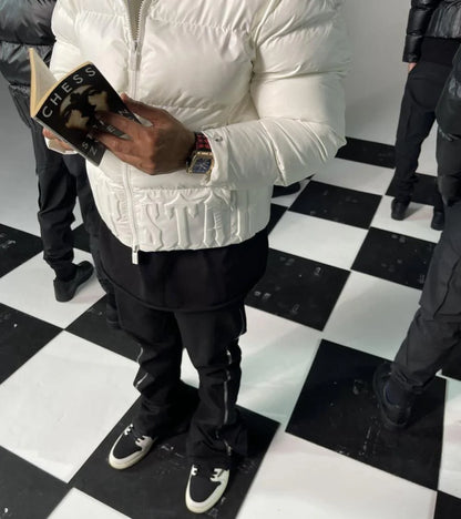 TS Irongate Embossed Puffer Jacket - Black/White