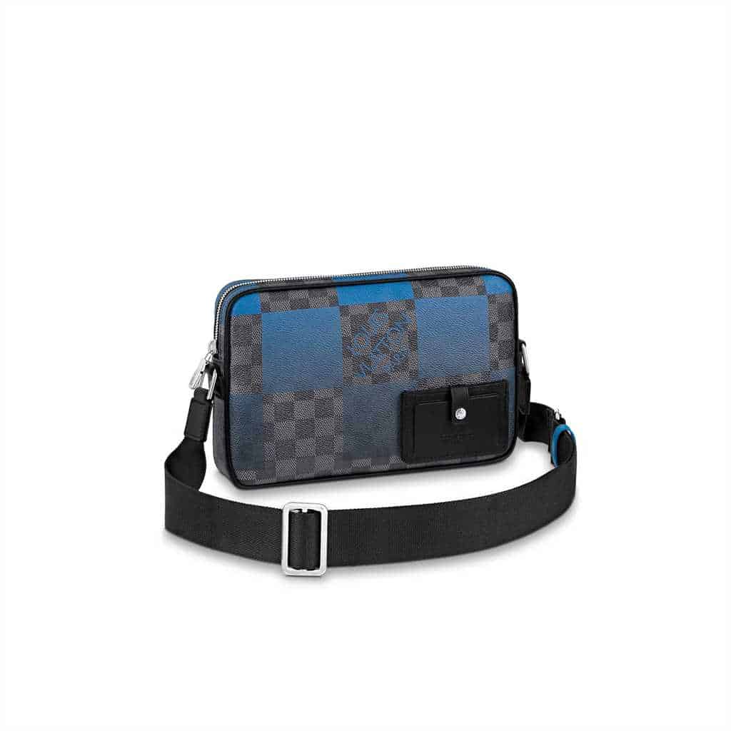 LV Alpha Damier Graphite Messenger Bag - Black/Blue
