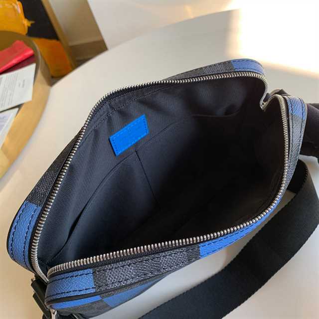 LV Alpha Damier Graphite Messenger Bag - Black/Blue