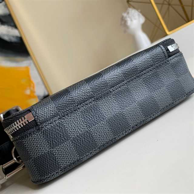 LV Alpha Wallet Damier Side Bag - Black