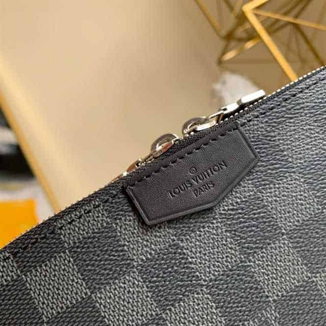 LV Alpha Wallet Damier Side Bag - Black