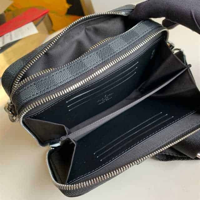 LV Alpha Wallet Damier Side Bag - Black