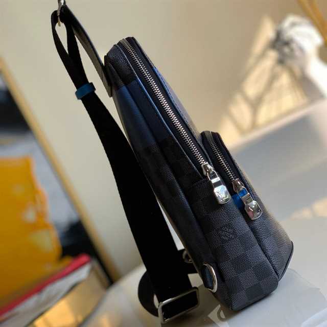 LV Damier Avenue Sling Bag - Black/Blue