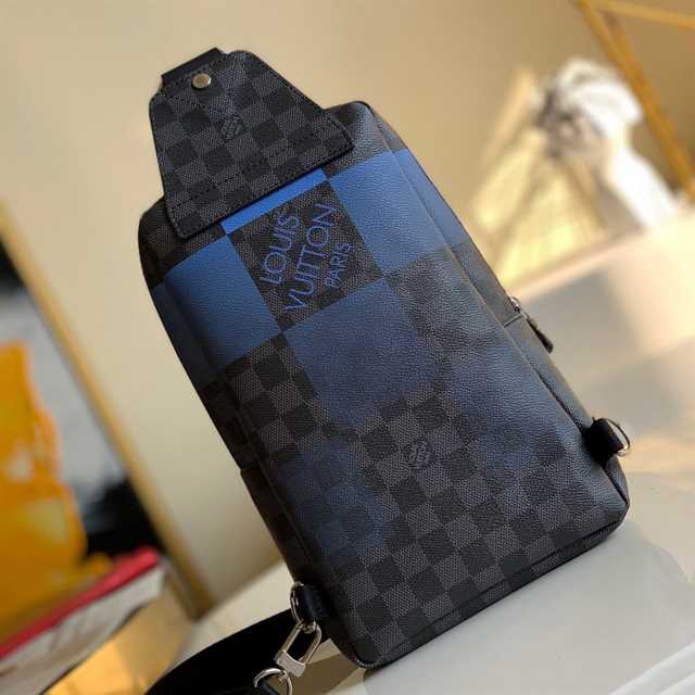 LV Damier Avenue Sling Bag - Black/Blue