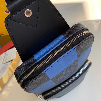 LV Damier Avenue Sling Bag - Black/Blue