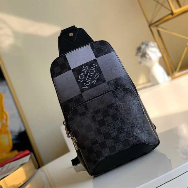 LV Damier Avenue Sling Bag - Black/White
