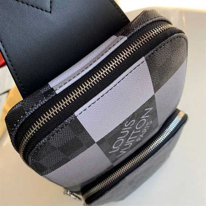 LV Damier Avenue Sling Bag - Black/White