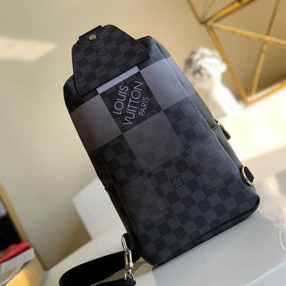 LV Damier Avenue Sling Bag - Black/White