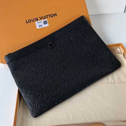 LV Discovery Monogram Leather Pochette - Black