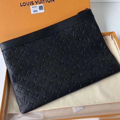 LV Discovery Monogram Leather Pochette - Black