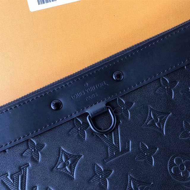 LV Discovery Monogram Leather Pochette - Black