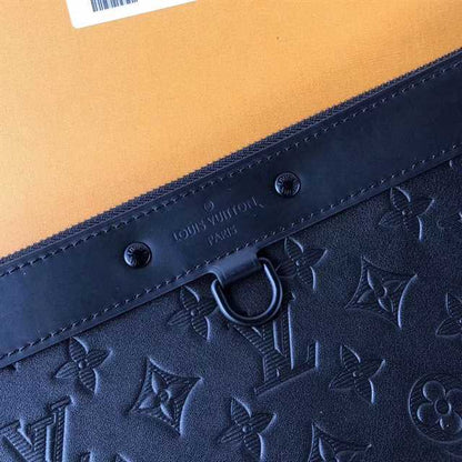 LV Discovery Monogram Leather Pochette - Black