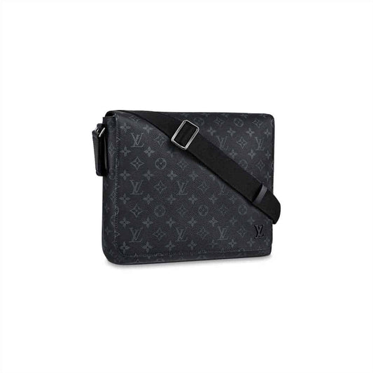 LV District MM Monogram Eclipse Messenger Bag - Black