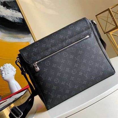 LV District MM Monogram Eclipse Messenger Bag - Black