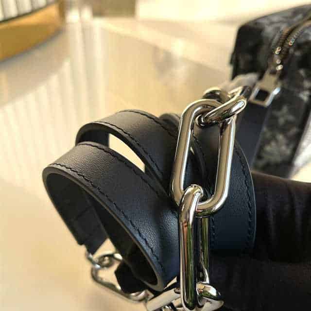 LV Mini Soft Trunk Monogram Tapestry Canvas Bag - Black/White