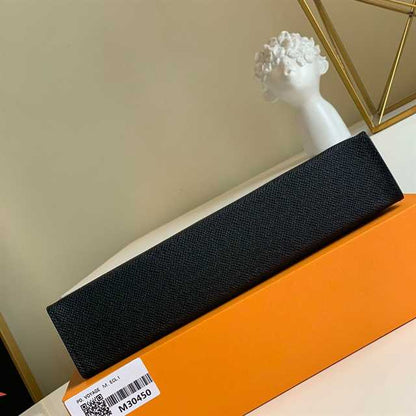 LV Voyage Taiga Leather Pochette - Black