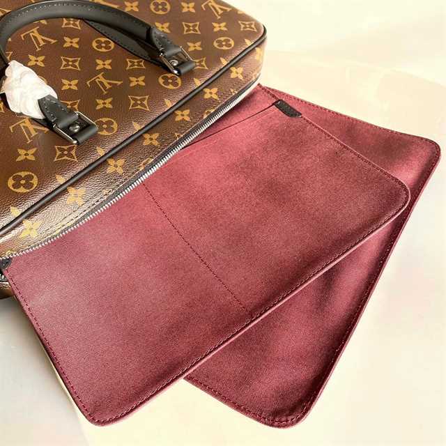 LV Porte-Document Voyage Monogram Macassar Bag - Brown