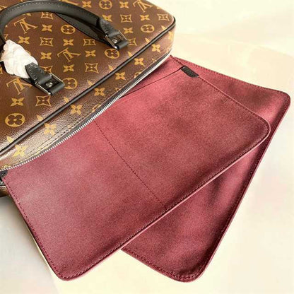 LV Porte-Document Voyage Monogram Macassar Bag - Brown