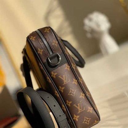 LV Porte-Document Voyage Monogram Macassar Bag - Brown