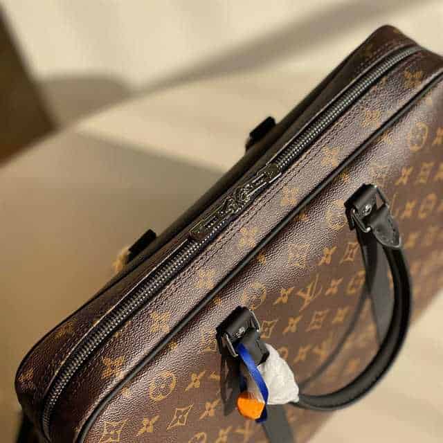 LV Porte-Document Voyage Monogram Macassar Bag - Brown