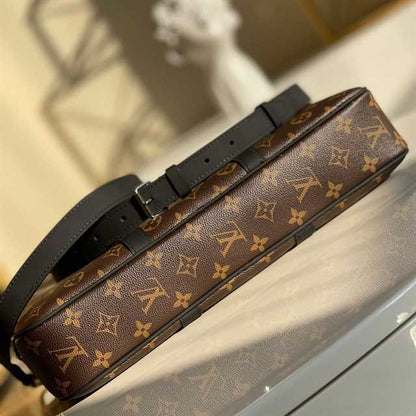 LV Porte-Document Voyage Monogram Macassar Bag - Brown