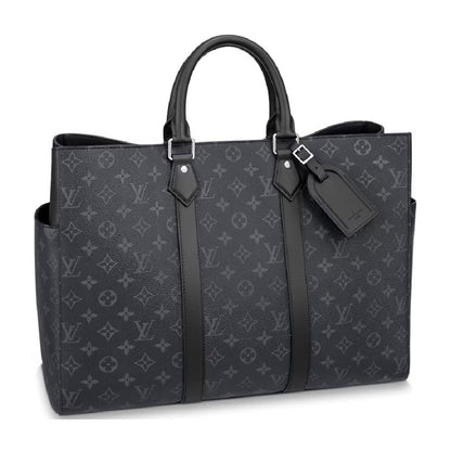 LV Sac Plat 24H Monogram Eclipse - Black