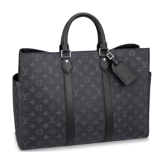 LV Sac Plat 24H Monogram Eclipse - Black