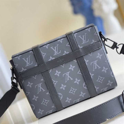 LV Trunk Messenger Monogram Eclipse Messenger Bag - Black