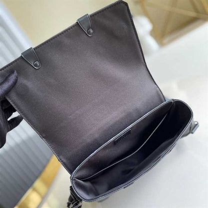 LV Trunk Messenger Monogram Eclipse Messenger Bag - Black