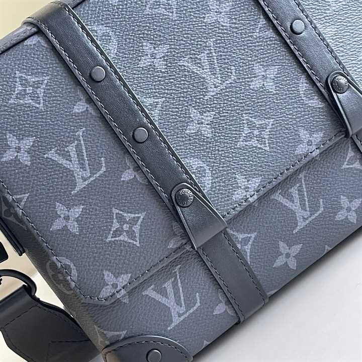 LV Trunk Messenger Monogram Eclipse Messenger Bag - Black