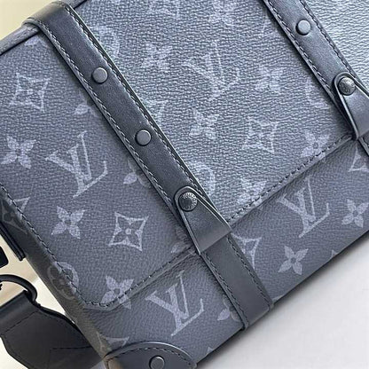 LV Trunk Messenger Monogram Eclipse Messenger Bag - Black