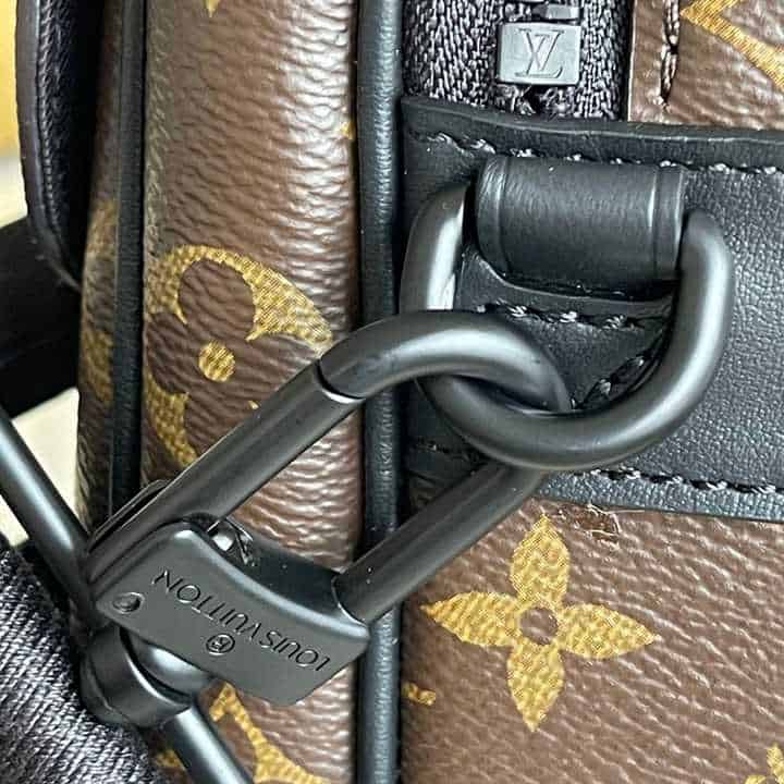 LV S Lock Messenger Bag Monogram Macassar Side Bag - Brown